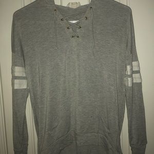 long sleeve shirt with a hood